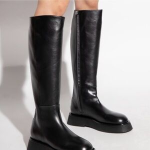 Lds Black Leather Wandler “Rosa” Tall Boots